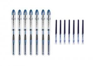 Uniball Vision Elite UB200 Blue Pen and Refill PK7