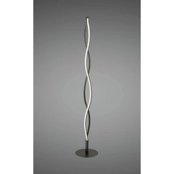 Sahara brown oxidized floor lamp 21W LED 2800K, 1470lm, Dimmable oxidized brown / arylic white