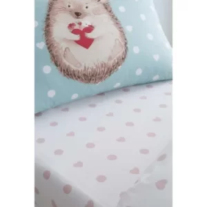 Catherine Lansfield Polka Dot Hedgehog Fitted Sheet