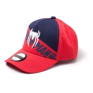 Marvel Comics - Ps4 Embroidered Logo Print Unisex Pop-Lock Fitting Strap Cap - Red/Blue