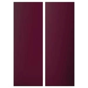 Cooke Lewis Raffello High Gloss Aubergine Corner wall door W625mm Set of 2