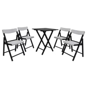 Tramontina Teak Wood 5 Pcs. Folding Bistro Set - Tobacco White