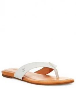 UGG Tuolumne Flip Flop - White, Size 4, Women