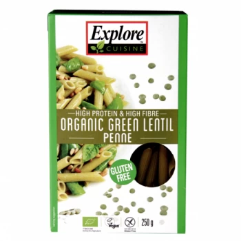 Explore Cuisine Organic Green Lentil Penne 250g