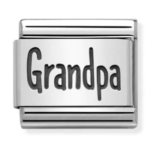 Nomination CLASSIC Silvershine Plates Oxidised Grandpa Charm 330102/45