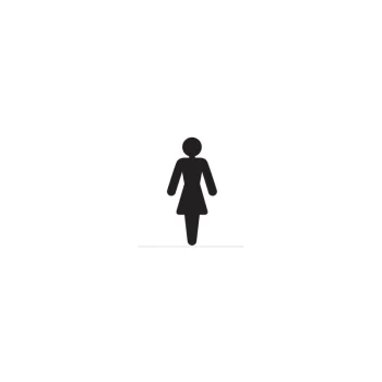 Ladies Toilet Symbol 150X150MM Rigid - Sitesafe