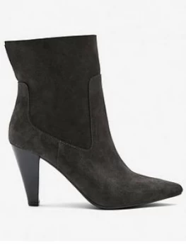 Mint Velvet Ezra Suede Western Boot - Charcoal, Size 40, Women