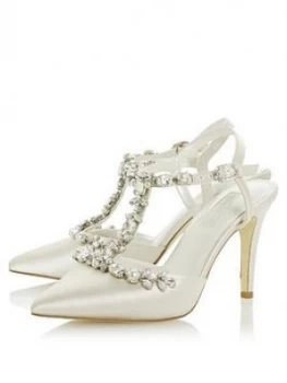 Dune London Bridal Corsage Heeled Shoes - Ivory