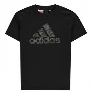 adidas ID T Shirt Junior Boys - Black/Grey
