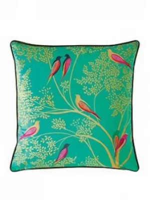 Sara Miller Green Birds Cushion