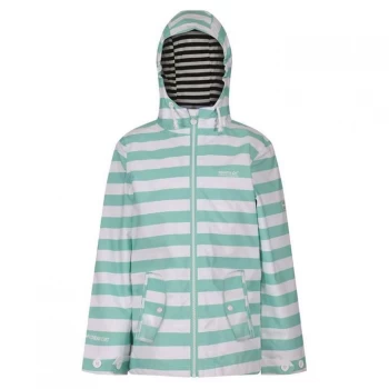 Regatta Bibiana Waterproof Jacket Junior Girls - Blue Stripe