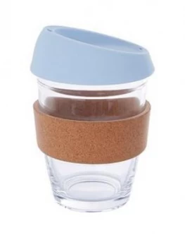 Premier Housewares Mimo Glass Travel Mug With Silicone Lid And Cork Band