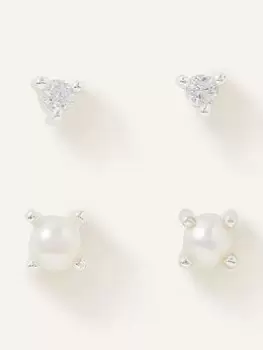 Accessorize St 2X Pearl Celestial Stud Set