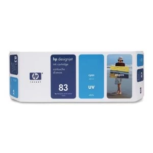 HP 83 Cyan DesignJet UV Ink Cartridge 680ml