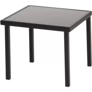 Sussex Garden Side Table - Metal Outdoor Patio Furniture - 44 x 44cm - Black - Harbour Housewares