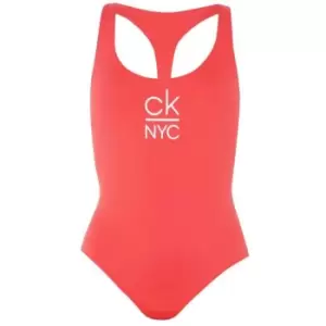 Calvin Klein NYC Racer Back Swimsuit - Pink