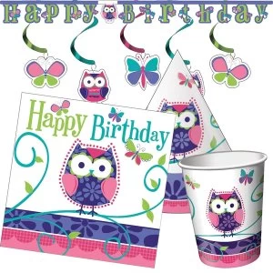 Owl Jointed Happy Birthday Banner