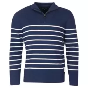 Barbour Mens Harbour Half Zip Navy Large