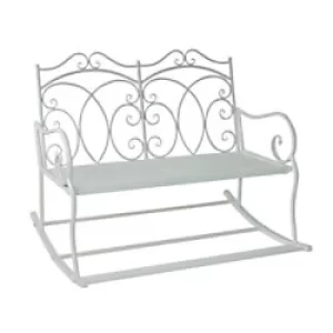 Outsunny Rocking Chair 84B-078 Metal Milk White