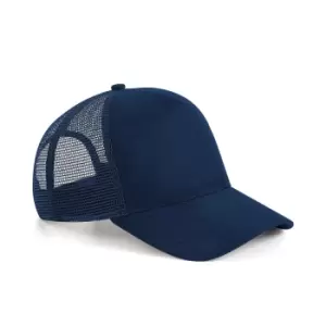 Beechfield Suede Snapback Trucker Cap (One Size) (French Navy)