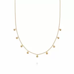 Daisy London Jewellery 18ct Gold Plated Sterling Silver Stacked Knot Charm Necklace 18Ct Gold Plate