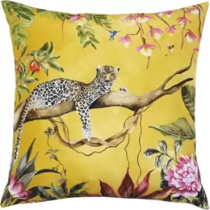 Evans Lichfield Leopard Outdoor Cushion Cover (One Size) (Gold)