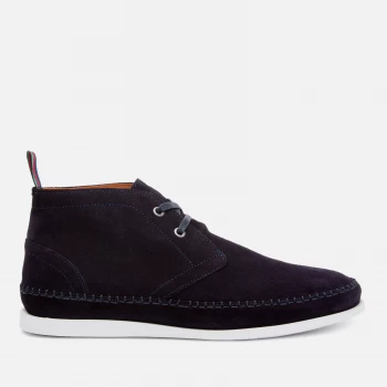 Paul Smith Mens Neon Suede Chukka Boots - Navy - UK 8