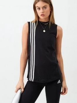 Adidas Mh 3 Stripe Tank - Black