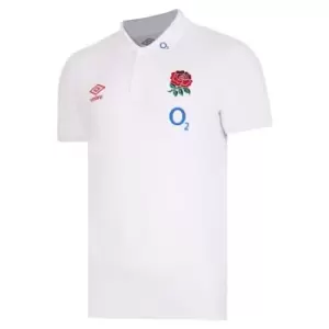 Umbro England Polo Shirt Mens - White