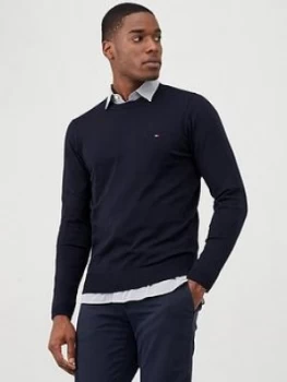 Tommy Hilfiger Core Crew Neck Jumper - Navy, Size XL, Men