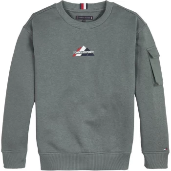 Tommy Hilfiger Mountain Crew Neck Junior - Green Slate MR7