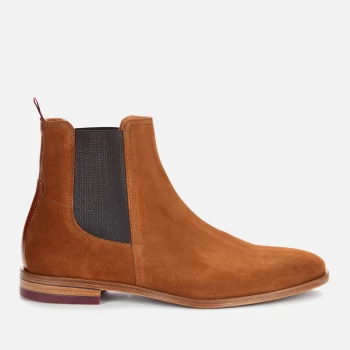 Ted Baker Mens Ficus Suede Chelsea Boots - Dark Tan - UK 10