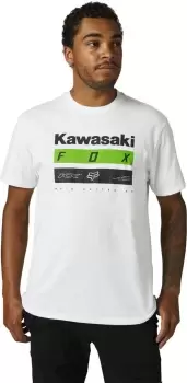 FOX Kawi Stripes SS Premium T-Shirt, white, Size L, white, Size L