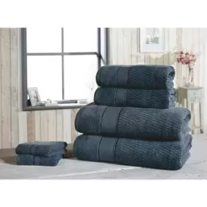 Rapport Luxury Royal Velvet Bathroom 6 Piece Bath Set, Denim