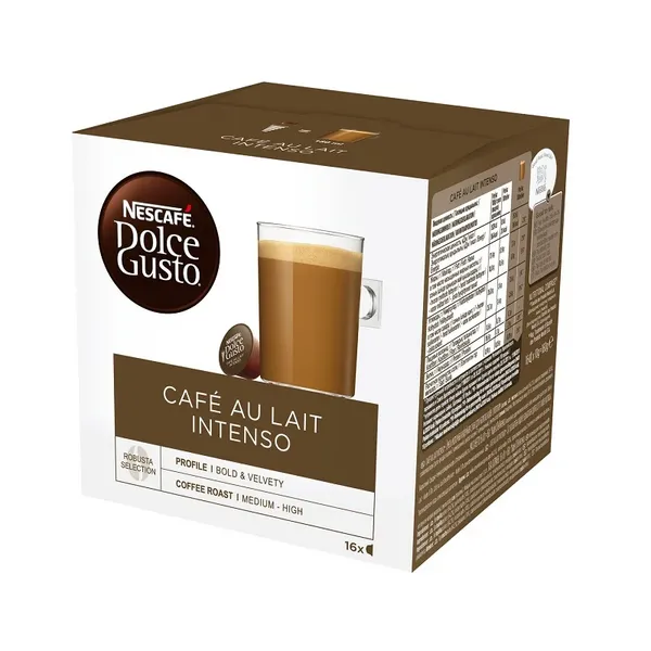 Nescafe Dolce Gusto Cafe Au Lait Intenso Coffee 16 Pods