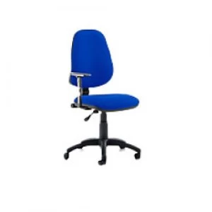 Task Office Chair Eclipse I Lever Blue Fabric With Height Adjustable Arms