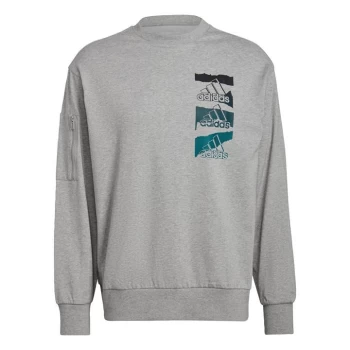 adidas Essentials Brandlove Sweatshirt (Gender Neutral) U - Grey