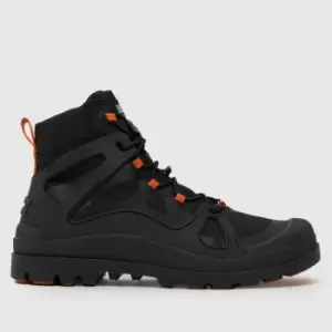 Palladium lite+ cage waterproof+ trainers in Black & orange