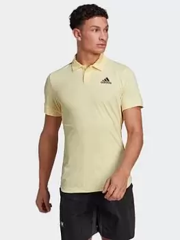 adidas Tennis New York FreeLift Polo Shirt, Yellow Size XL Men