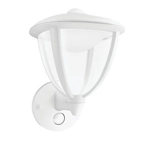 Philips Robin White Wall Lantern with PIR - 4.5W