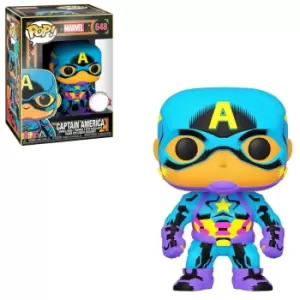 Marvel Black Light Captain America Funko EXC Pop! Vinyl