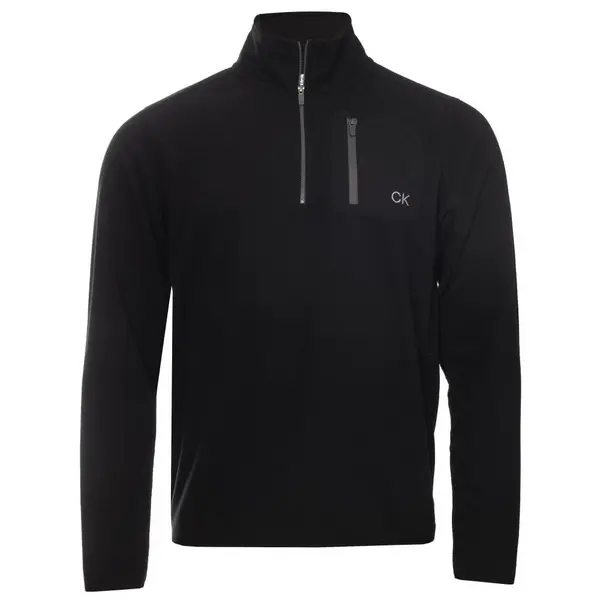 Calvin Klein PLANET FLEECE HALF ZIP BLACK - S