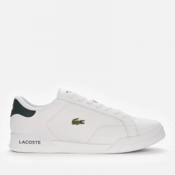 Lacoste Mens Twin Serve 0721 1 Leather Cupsole Trainers - White/Dark Green - UK 10