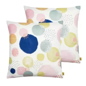 Furn. Dottol Twin Pack Polyester Filled Cushions Multi