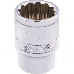 Draper 3/8" Drive Polished Finish Hi Torq Bi Hexagon Socket Metric 3/8" 14mm