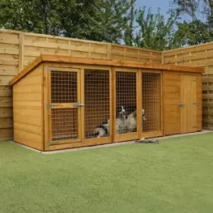 Mercia Berkshire Dog Kennel & Run - 12' x 4'