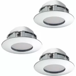 3 pack Flush Ceiling Downlight Chrome Recessed Spotlight 6W Built in led