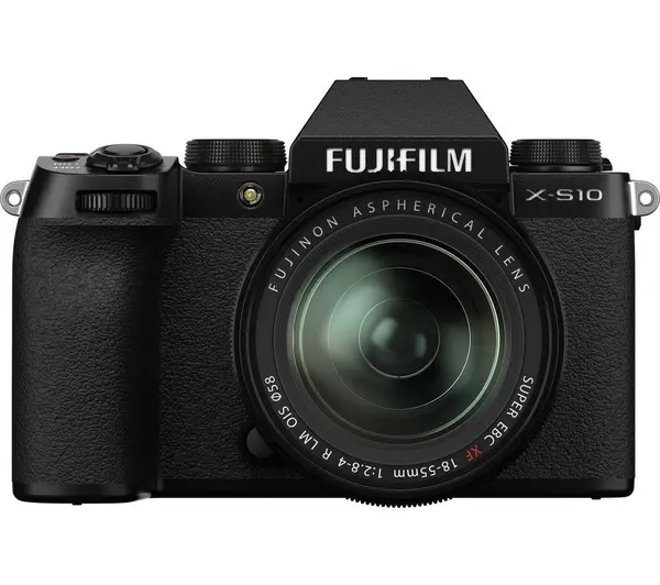 Fujifilm X-S10 Mirrorless Camera with FUJINON XF 18-55mm f/2.8-4 R LM OIS Lens - Black 4547410443172