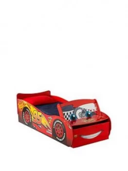 Disney Cars Lightning McQueen Toddler Bed with Light up Windscreen by HelloHome, One Colour