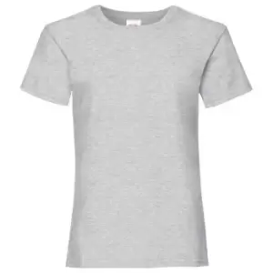 Fruit Of The Loom Girls Childrens Valueweight Short Sleeve T-Shirt (Pack of 2) (5-6) (Heather Grey)